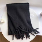 Thick Mohair Fluffy Scarf Warm Plush