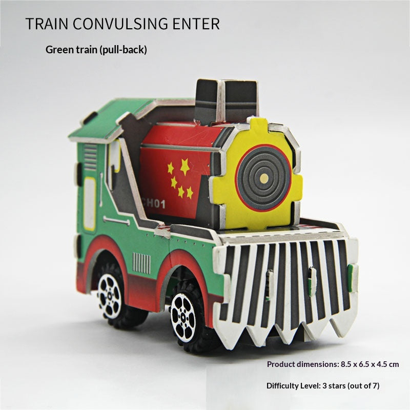 Handmade Children's Engineering Pull-back Car Toy