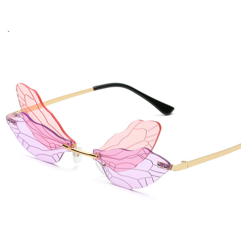 Rimless Butterfly Sunglasses
