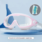 Childrens High-definition Waterproof Anti-fog One-piece Swim Goggles