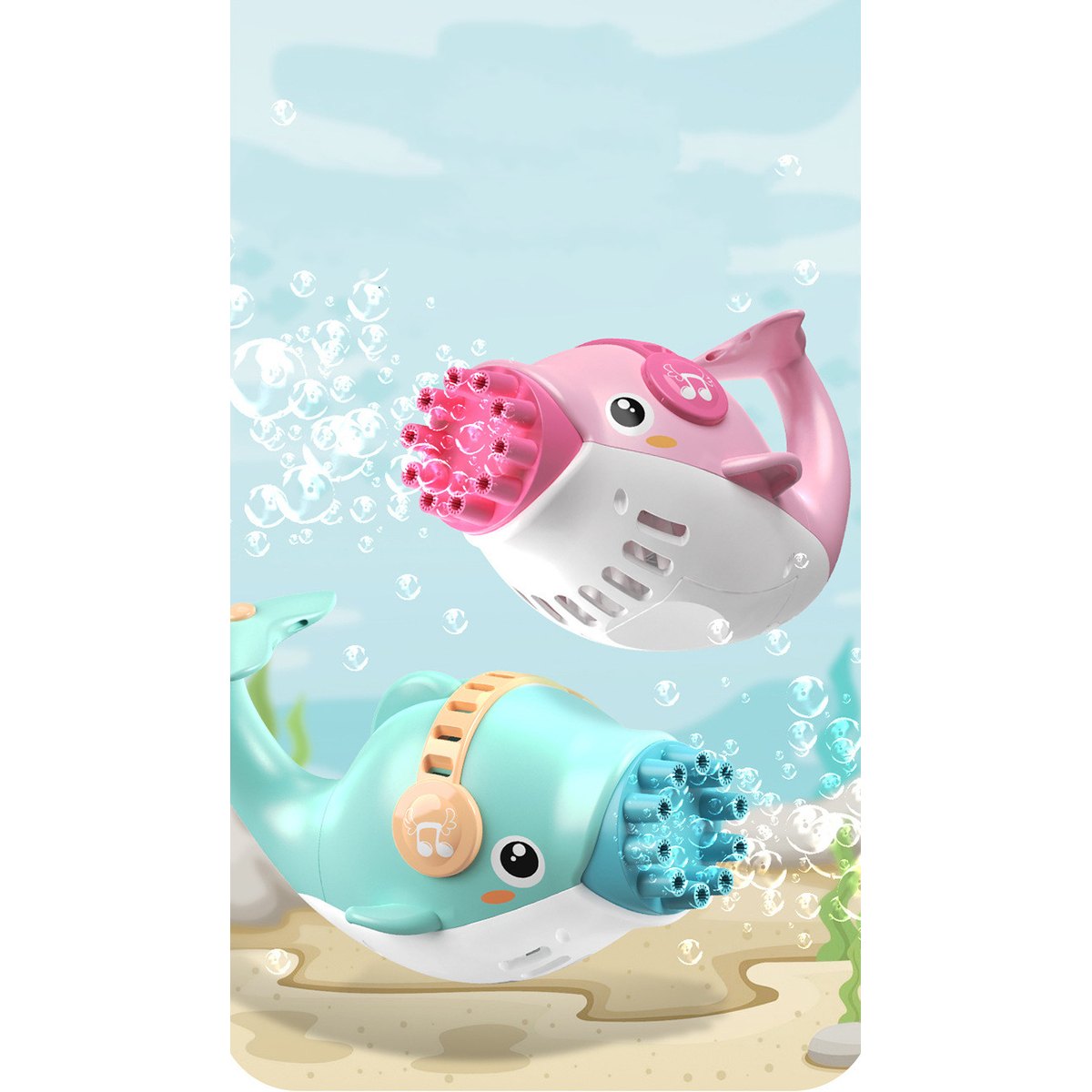 10-Hole Dolphin Bubble Machine