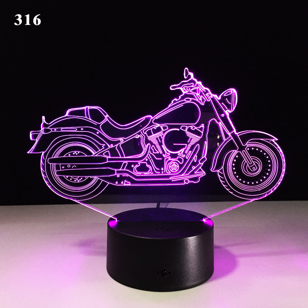 3D Motorcycle Desk Lamp