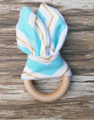 Handmade Wooden Bunny Teether