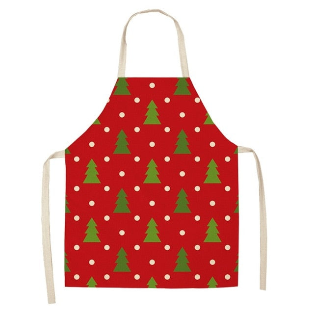 Cotton Linen Christmas Apron