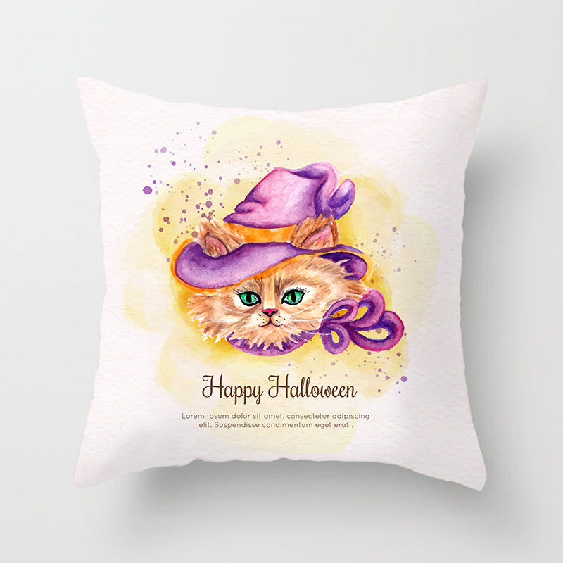 Printed Throw Pillow Cushion Cover