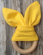 Handmade Wooden Bunny Teether