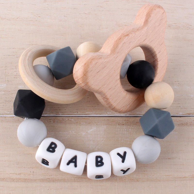 Beech and Silicone Teether
