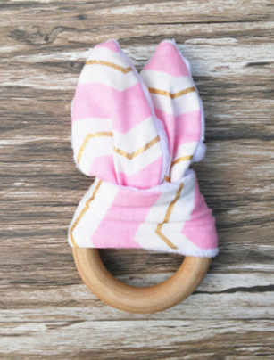 Handmade Wooden Bunny Teether