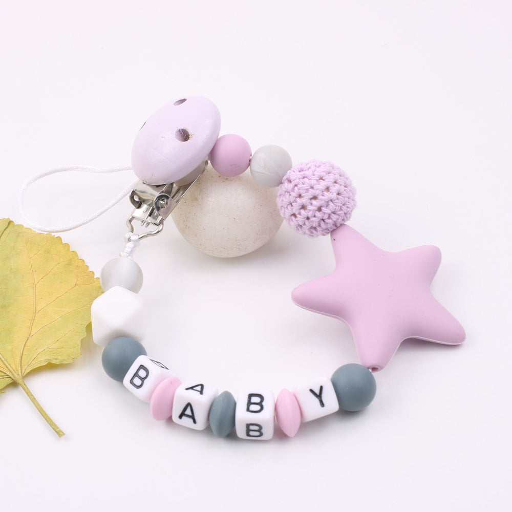 Star Silicone Pacifier Chain