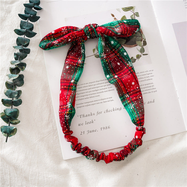 Christmas Bunny Ear Headband
