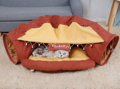 Pet Cats Tunnel Interactive Play Toy Mobile