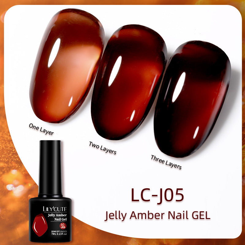 LILYCUTE Amber Jelly Gel Polish – 19 Shades