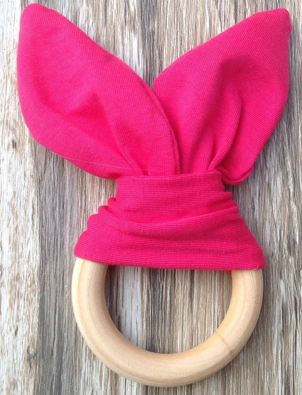 Handmade Wooden Bunny Teether