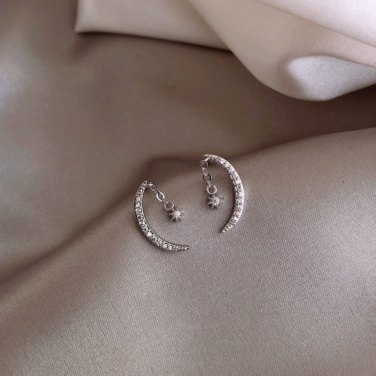 Zircon Moon Earrings Xingyue