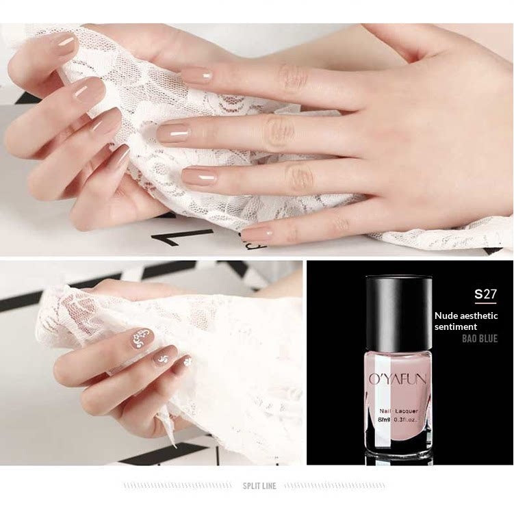 O'YAFUN Nude Peel-Off Nail Polish – 30 Shades