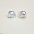 Baroque Pearl Stud Earrings Tail Bead