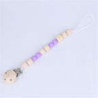 Wood & Silicone Bead Pacifier Chain