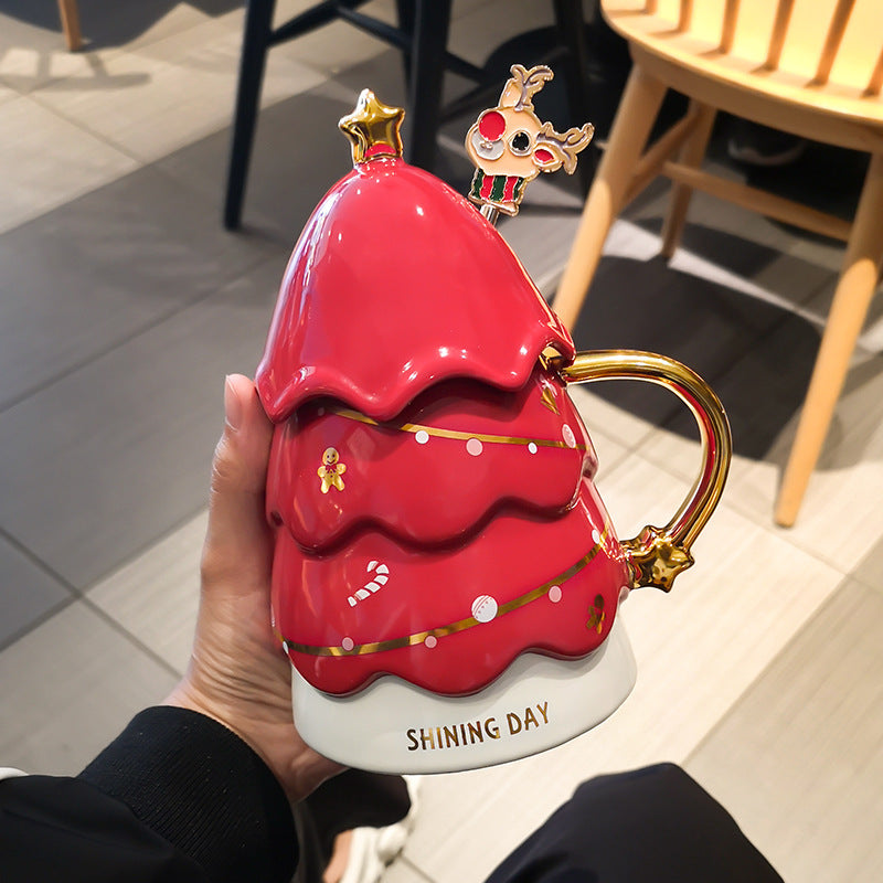 Christmas Tree Ceramic Mug, 450 ml