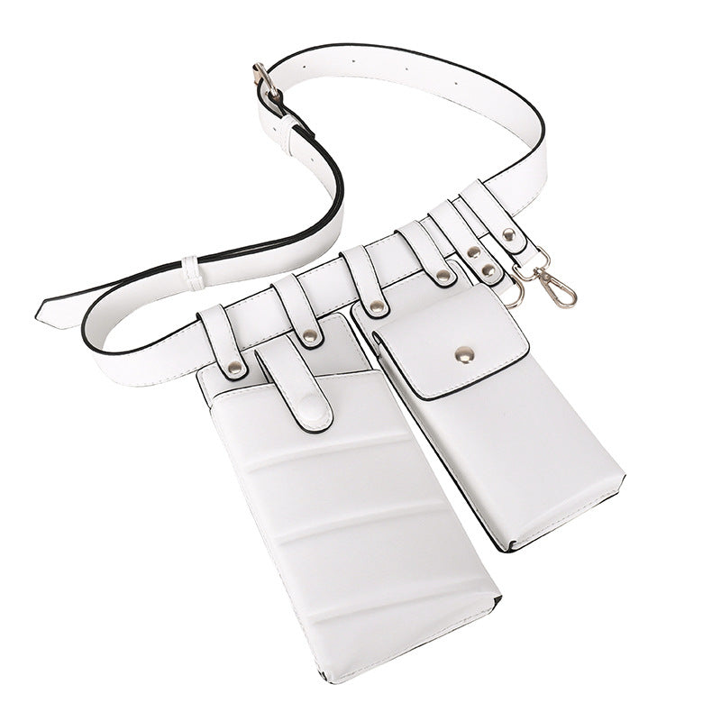 Belt Mesh Red Keychain Bag