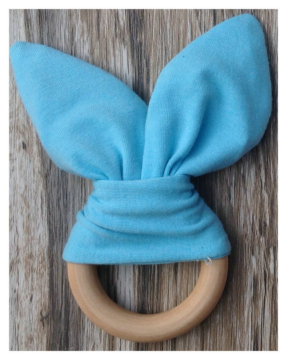 Handmade Wooden Bunny Teether
