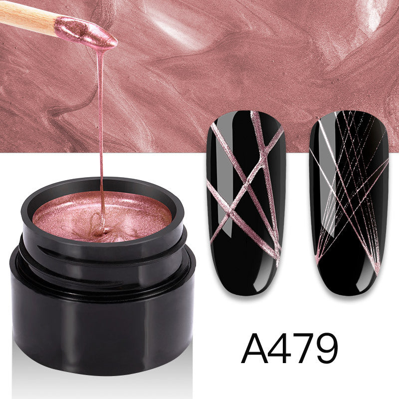 Nail Art Metal Brushed Glue Painting