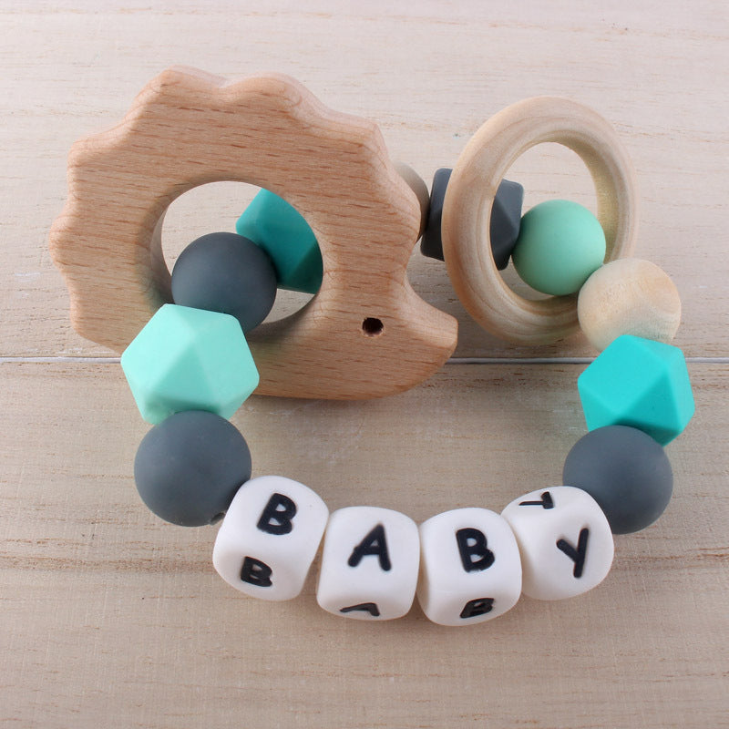 Beech and Silicone Teether