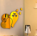 Heart-shaped Mirror Wall Sticker