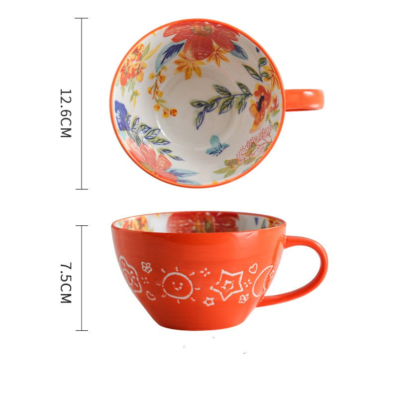 Ceramic Breakfast Mug Microwavable Milk Coffee