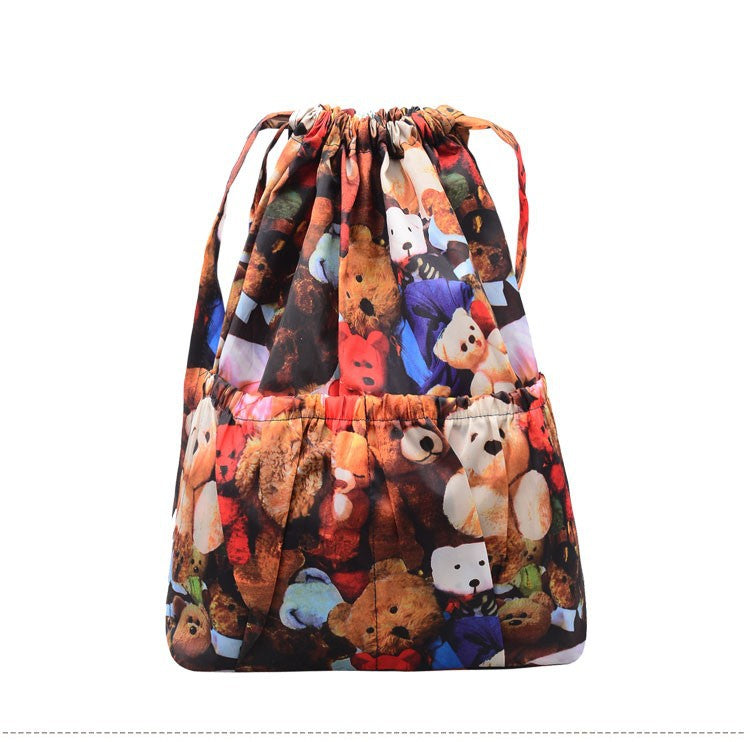 Drawstring Bag Printed Backpack