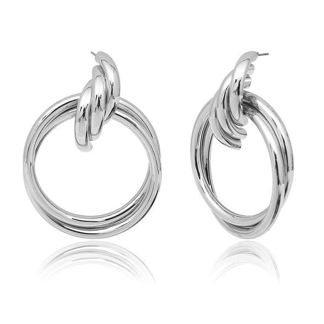 Alloy Hoop Earrings