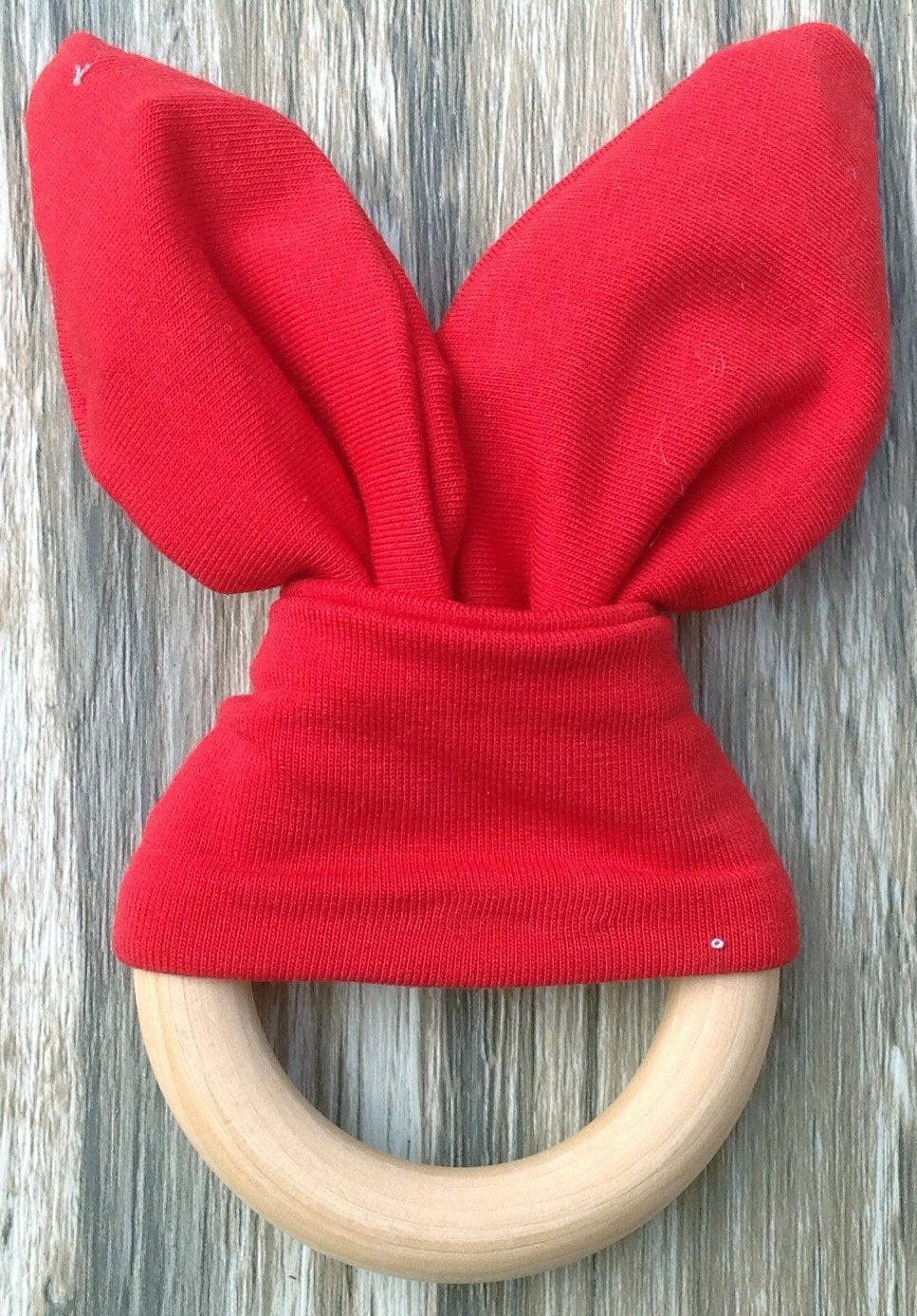 Handmade Wooden Bunny Teether