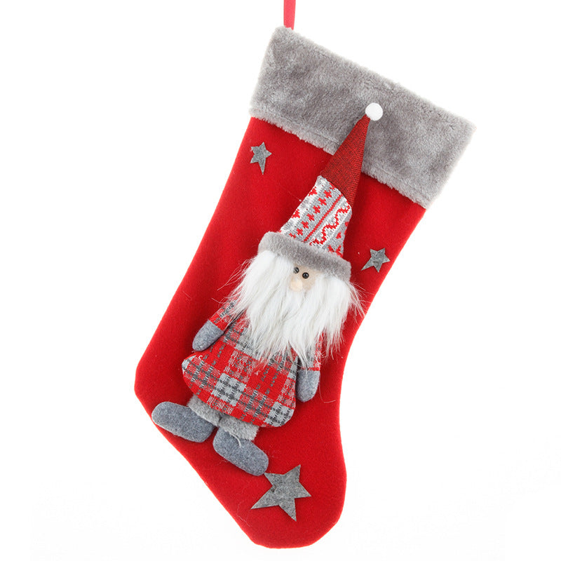 Large Gnome Christmas Stocking