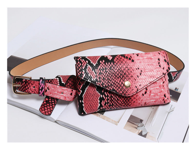 Snake Print Belt Bag