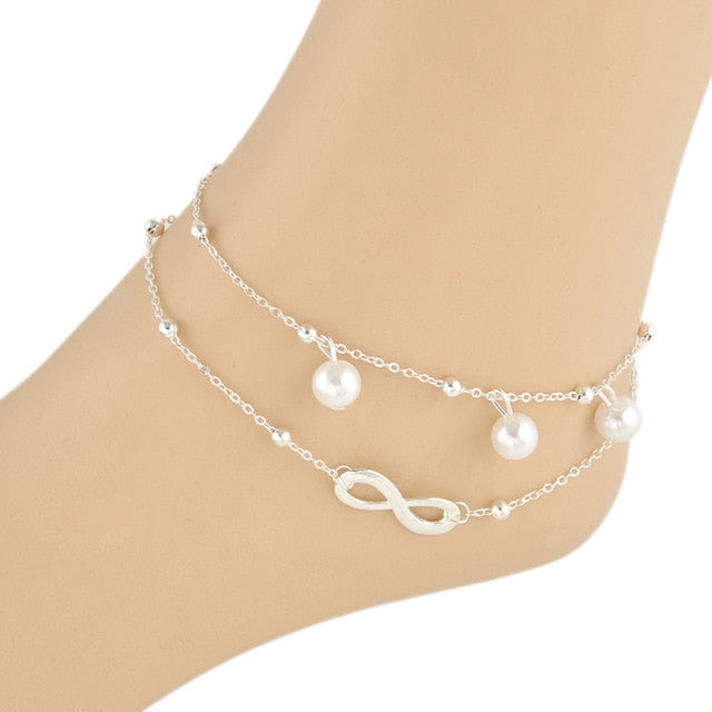 Double Pearl Anklet