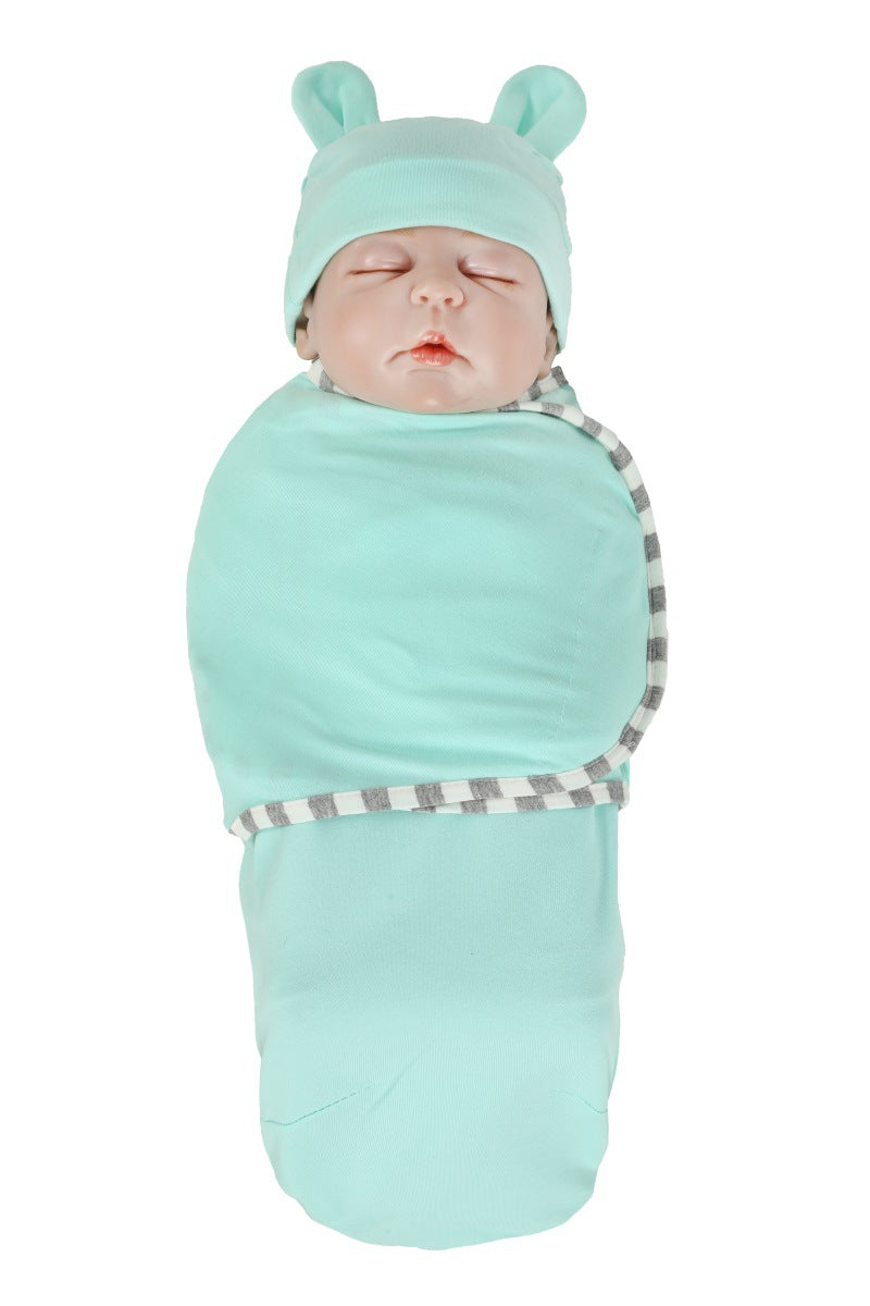 Newborn Swaddle Wrap & Hat Set