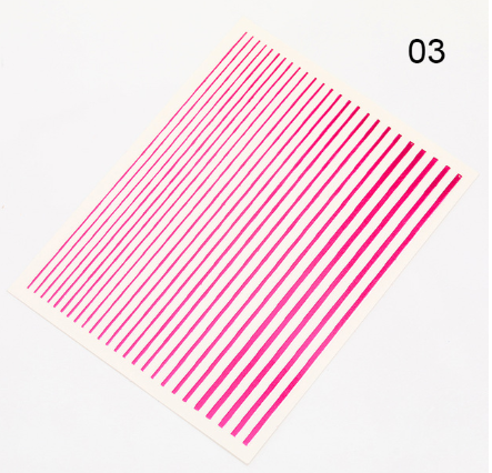 Fluorescent Line Nail Stickers