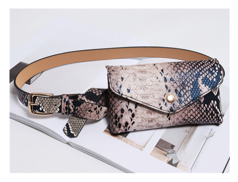 Snake Print Belt Bag