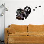 Heart-shaped Mirror Wall Sticker