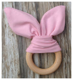 Handmade Wooden Bunny Teether