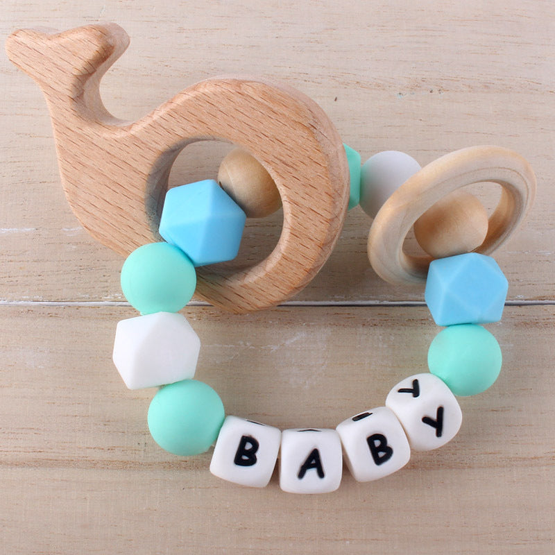 Beech and Silicone Teether
