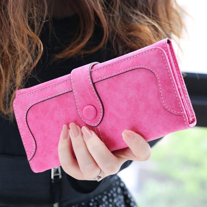 Stylish Matte Long Wallet Large Capacity