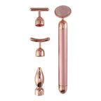 4-in-1 Vibrating Rose Quartz Face Roller