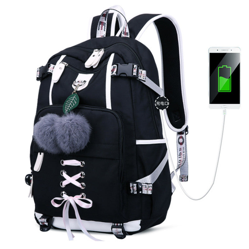 Backpack External USB Charge Computer Backpacks