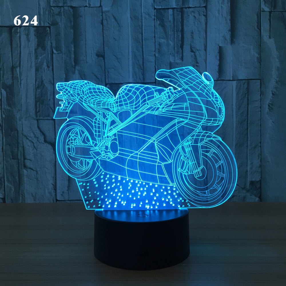 3D Motorcycle Desk Lamp