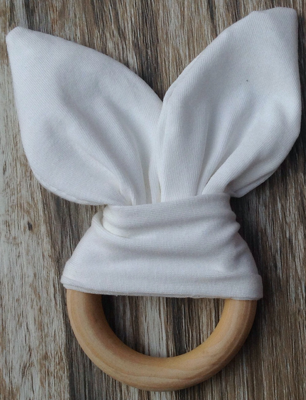 Handmade Wooden Bunny Teether