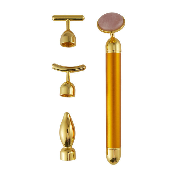 4-in-1 Vibrating Rose Quartz Face Roller