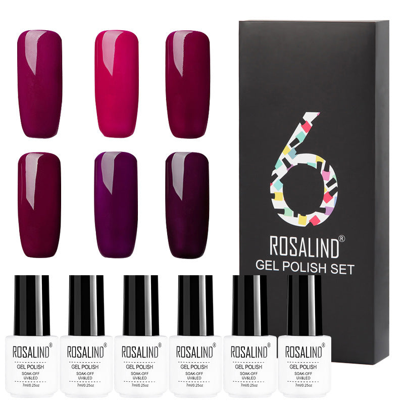 6-Piece ROSALIND Nude Gel Polish Set – 12 Shades