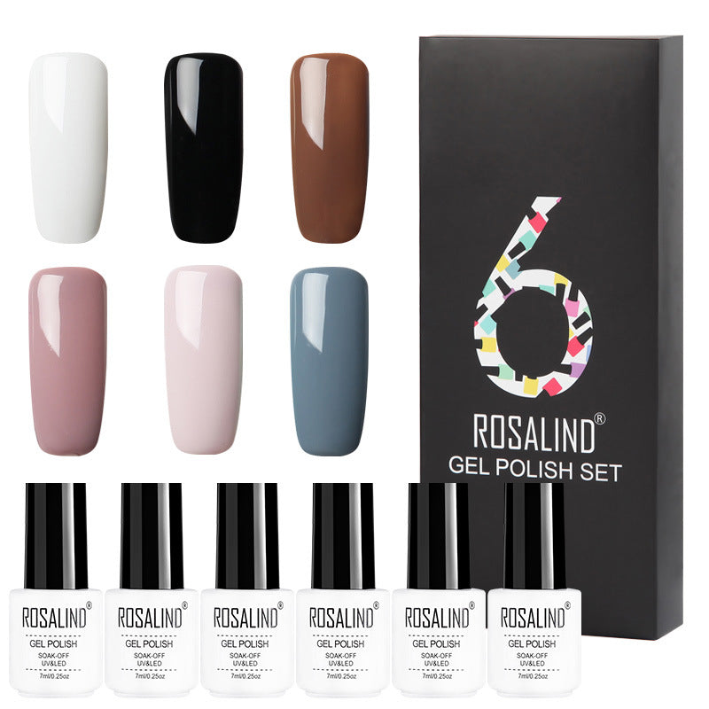 6-Piece ROSALIND Nude Gel Polish Set – 12 Shades