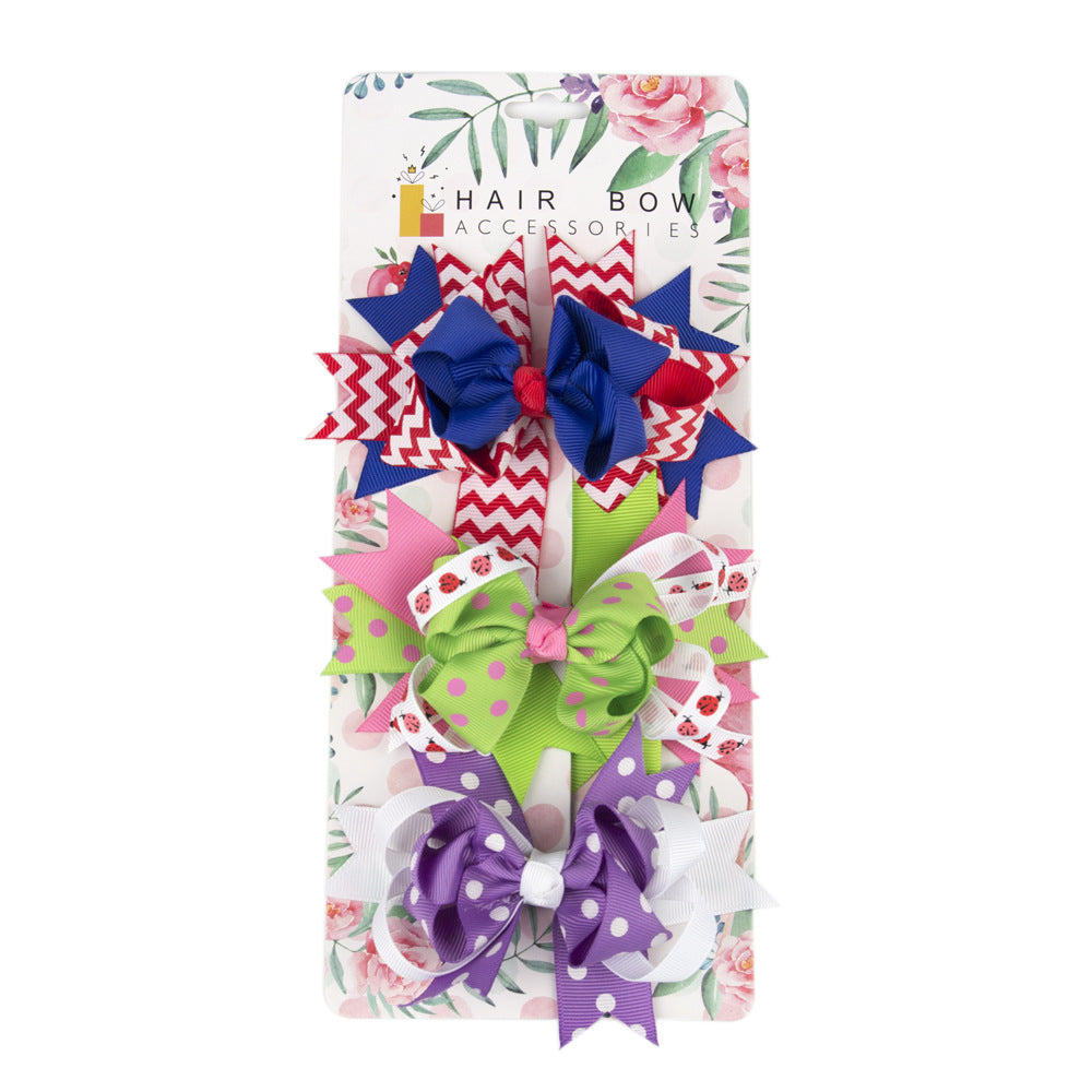 Three-piece Set Children's ' Multi-layer Bow Hair