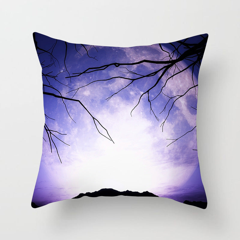 Printed Throw Pillow Cushion Cover